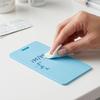 Yousheng 4Pcs Erasable Memo Board for ID Badges Vertical Orientation Reusable Silicone Writing Pad with Lanyard Hole Waterproof Note Taking Board for