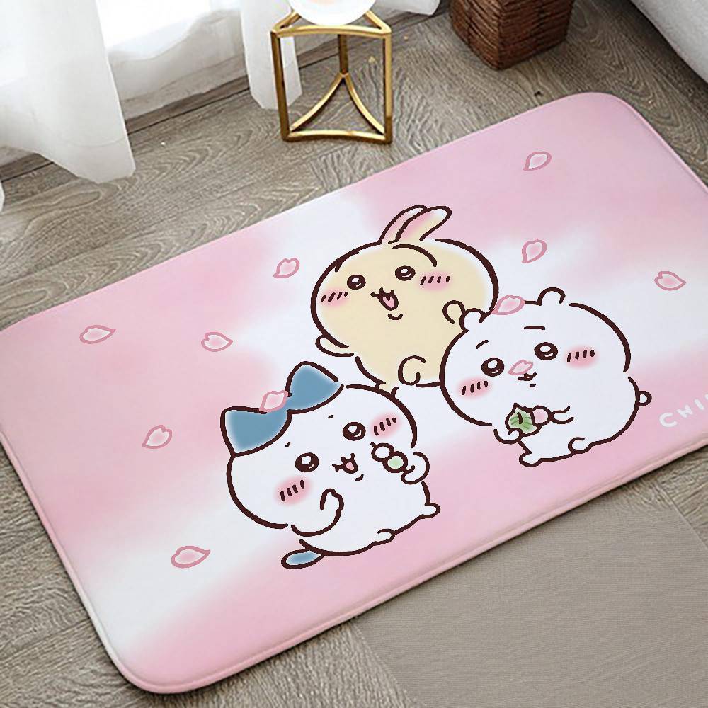 Cute Cartoon C-chiikawa Floor Mats Home Laundry Rug Carpet For Living Room Decor Lounge Area Anti-slip Foot Mat Entrance Doormat