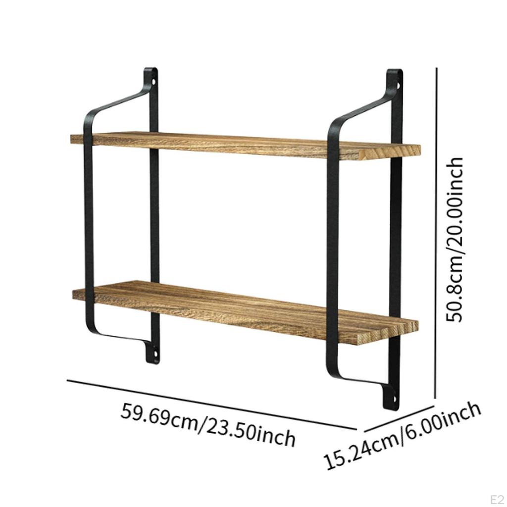 Wall Float Shelf Rack Easy to Install Creative Bookshelf Mounted for Restaurant