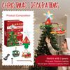 Christmas Tree Topper Spinning Star Animated Funny Xmas Decoration With Musicians For Indoor Home Classroom Party Decor