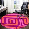 1PC Abstract Pattern Office Round Area Rug, Mat Suitable For Office, Under Office Chairs Bedroom Living Room Home Decor, Room Deco