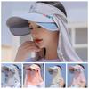 Detachable Sunshade Shawl Cap Solid Color Neck Protection Hat Portable Anti-UV Sun Visor  Sport