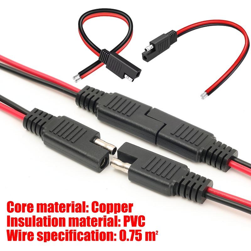 1/2/3pcs Car Extension Cable Solar Panel Cable Wire SAE Connector Extension Cable SAE Quick Connector Disconnect Plug SAE Power