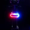 Equipments Rainbow LED Bike Tail Light USB Charging Waterproof Bicycle Lights 14 Modes Rechargeable Rear Taillight Camping