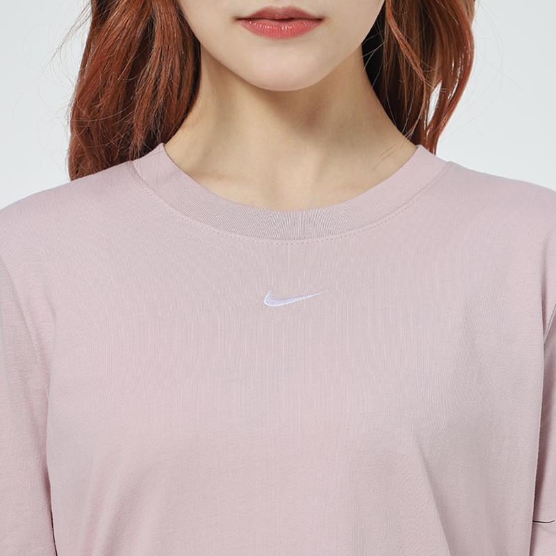 Nike Logo Sports Long Sleeve T-Shirt Women tops Pink DC9834-645