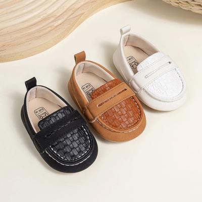 Meninas Bebês Meninos Mocassins Clássicos Sapatos Sociais Oxford para Bebês Pré-andadores Macios Slip-On Mocassins Planos para Berço Sapatos para Recém-nascidos