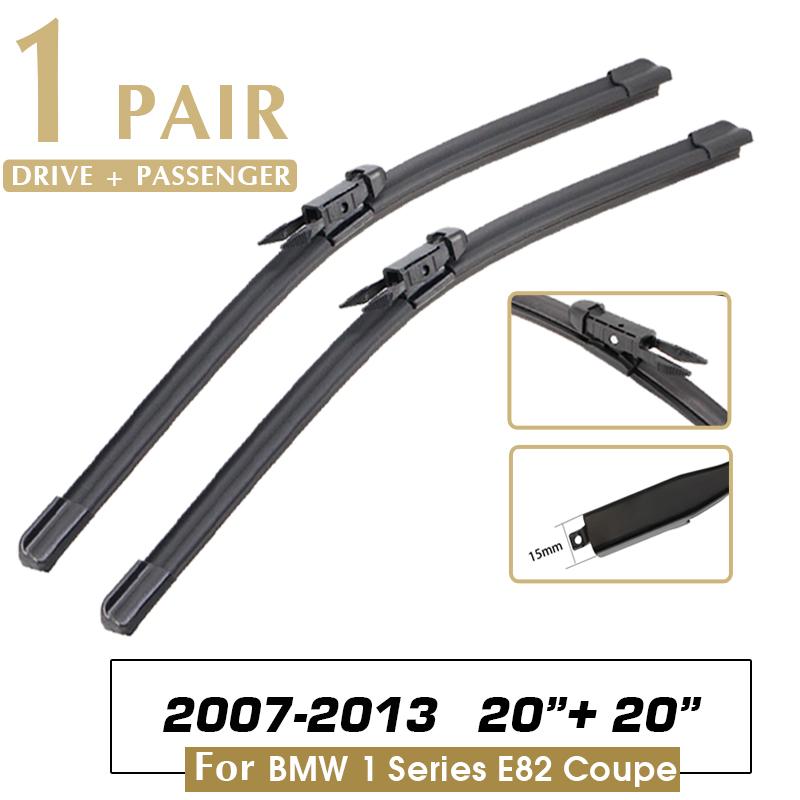 Car Wiper Blade Natural Rubber 2007-2025 For BMW 1 Series E82 E87 E88 F20 F40 Front Windshield Windscreen Cars Accessories For BMW