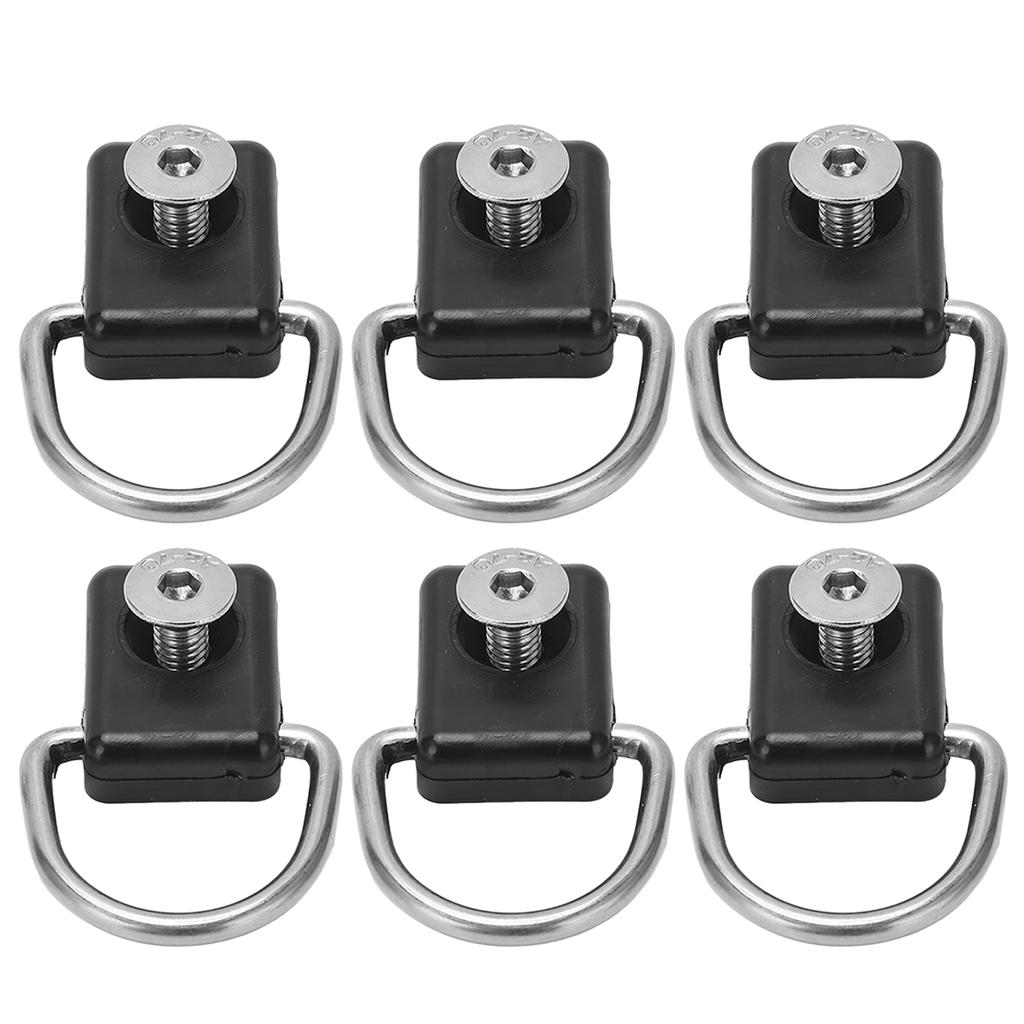 6pcs Kayak D Ring Plastic Stainless Steel Material Corrosion Resistant Small Compact Sailing Buckle