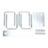 Kit de 4 boulons en U carrés 5 x 3,23 pouces en acier galvanisé pour pinces de ressort à lames de remorque, camion, bateau avec écrous