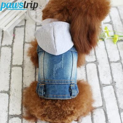 XS-2XL Denim Hundekleidung Cowboy Haustier Hundemantel Welpenkleidung für kleine Hunde Jeansjacke Hundeweste Mantel Welpenoutfits Katzenkleidung