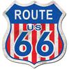 Vintage Route 66 Square Metal Tin Sign Garage Home Bar Decor 20x20cm