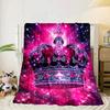 Pink Crown Sparkle Majesty Blanket Flannel Blanket for bed, sofa, Camping, Hiking, Picnic Essentials, gift for family Fan gifts
