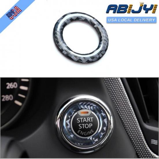 Carbon Fiber Interior Ignition Switch Frame Cover Trim For Infiniti Q50 Q60
