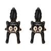 Novelty Halloween Earrings in Stud Style, Glossy Enamel Look with Gold-Tone Trim, Alloy Pair for Costume Styling