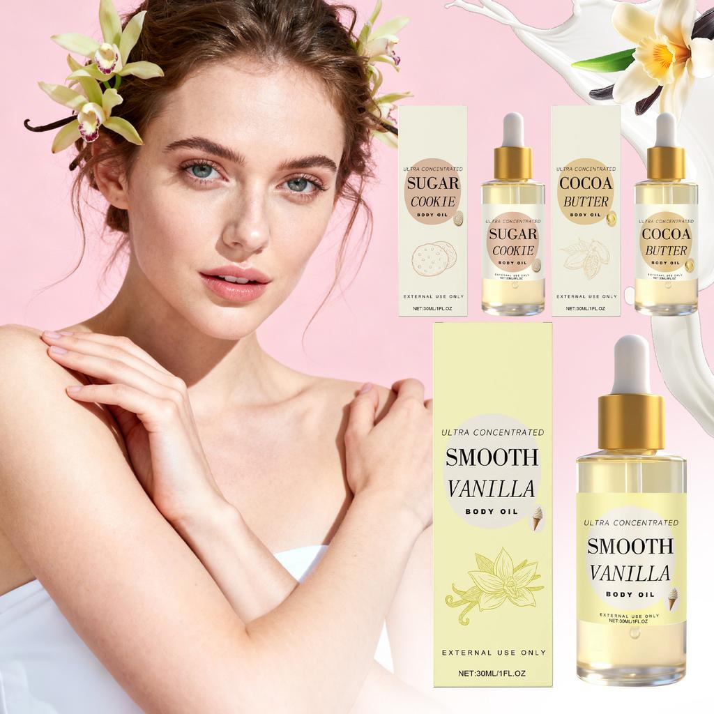 Parfémový olej vyživuje pokožku, poskytuje lehké pečující sérum, hydratuje tělový olej a zjemňuje pokožku, 30 ml