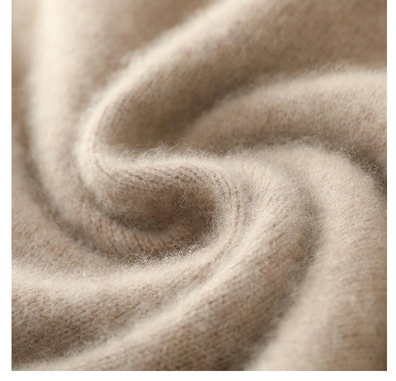 Men's 100% Wool Half-High Neck Sweater - Versatile Natural Fiber Knitwear for Autumn/Winter