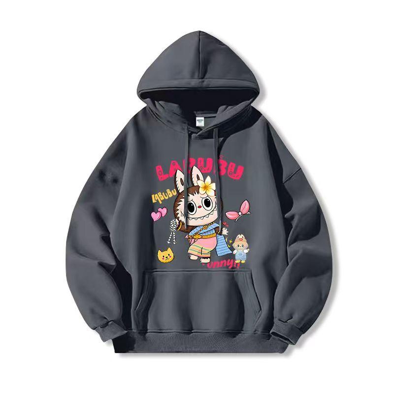 Anime LABUBU 3D Tištěná Dětská Mikina Podzimní A Zimní Dětské Chlapecké a Dívčí Pulovry Dlouhý Rukáv Oblečení
