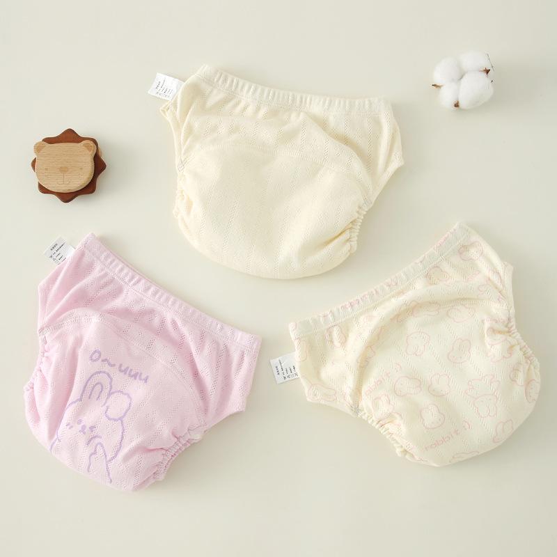 

3 шт. Детские тренировочные штаны, детские обучающие штаны, дышащие марлевые подгузники для мальчиков и девочек фиолетовый