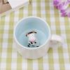 Cute 3D Animal Couple Ceramic Coffee Mug - Creative Porcelain Drinkware, Perfect for Milk & Tea, Great Novelty Birthday Gift