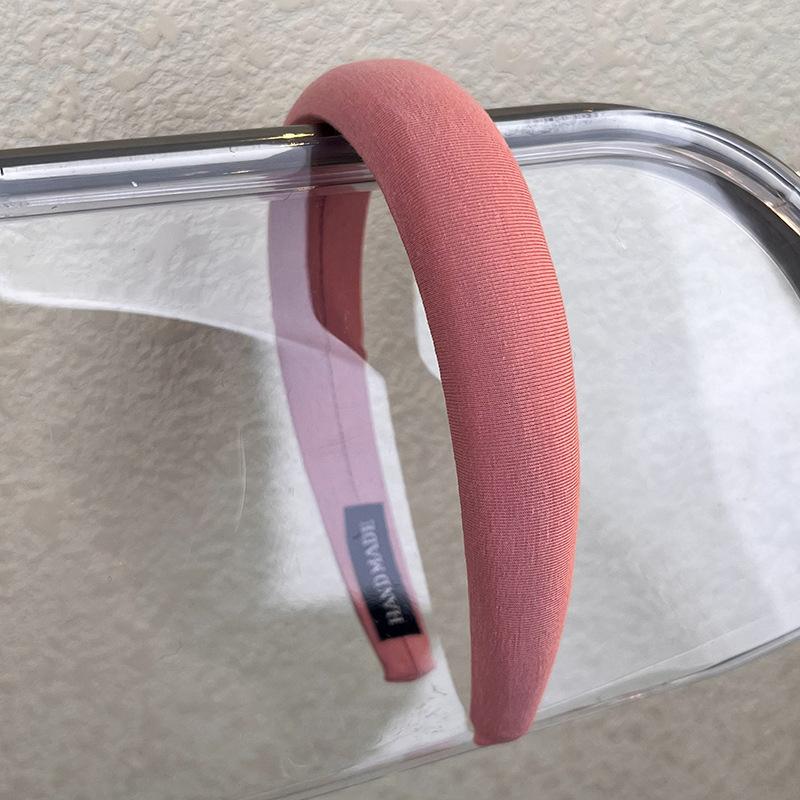 Sweet Romantic Pink  Headband Sponge Wide Hair Band for Woman Girl Temperament Hair Hoop Fashion Versatile Hair Accessories Gift