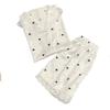 Summer Lace French Polka Dot Age-Reducing Girl Pajamas Short-Sleeved Set Cardigan Ice Silk Loungewear