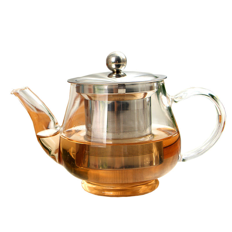 Handmade kettle with heat resistant filter glass tea pot stainless steel kettle wholesale tea pot wholesale drinks | kettles