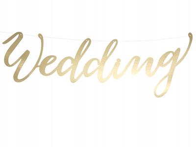 Wedding Banner, Gold, 16.5X45 Cm, 1 Pc.