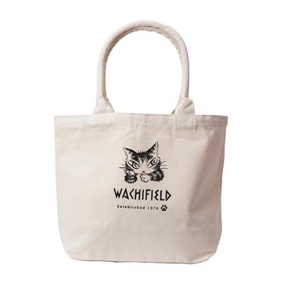 Torba Tote Cat Dayan Grube płótno Uchwyt z rurki Kot Kot Damska Rozmiar A4 Dokument Torba na ramię Torba do ręki Bawełna Naturalna [Wachifield] WTKE-02A wtke-02a-008-natural