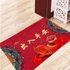 Washable Red Bedroom Floor Chinese Anti-slip Carpet Rug Door Porch Mat