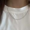 925 Silver Glitter Choker Necklace Zinc Zinc Alloy Collarbone Chain Elegant Stacked Silver Necklace  Women