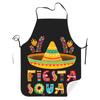 Carnival Squad" Cinco De Mayo BBQ Apron - 100% Polyester Material, Vibrant Mexican Holiday Design Featuring a Wide-brimmed Hat a