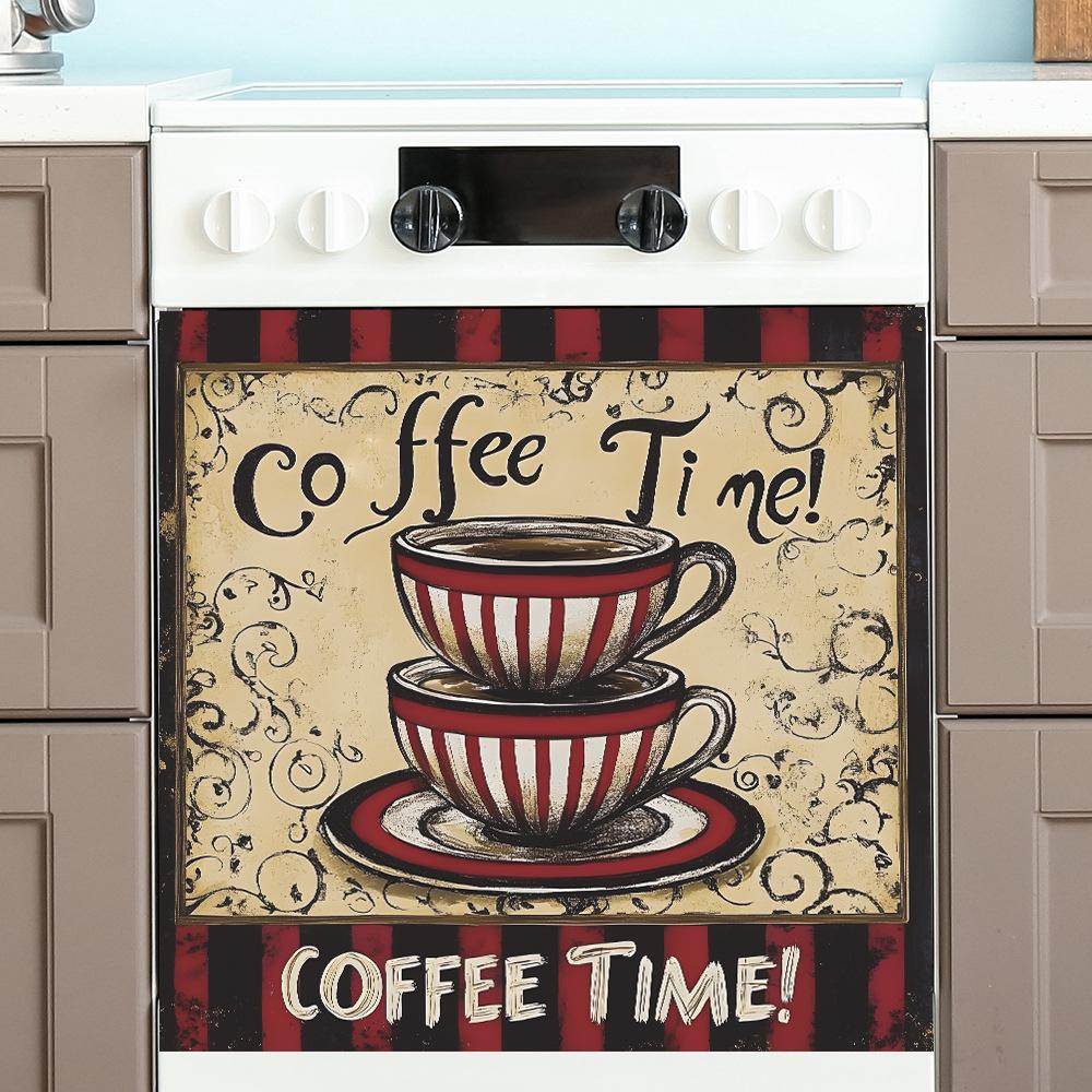 Coffee Mug Poster Cabinet Kitchen Dining Room Background Landscaping Decorative Stickers