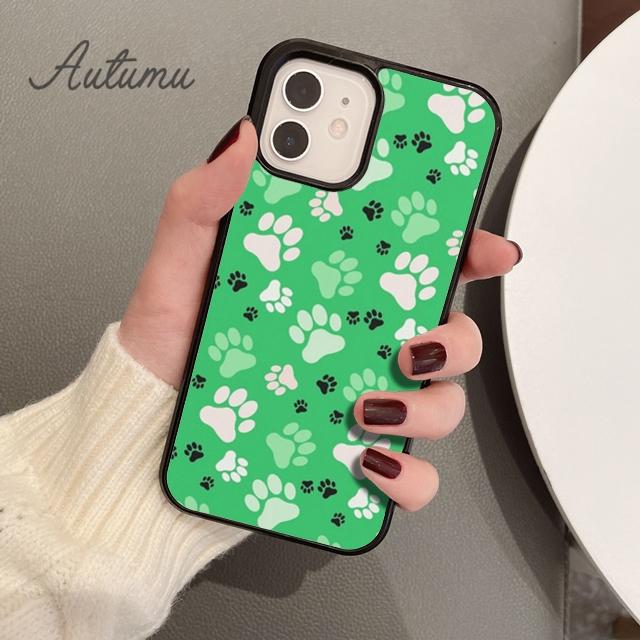 Cat Paw Print Art Phone Case for iPhone 11 12 13 14 Pro Max Mini X XR XS SE 2020 6S 7 8 Plus Samsung Galaxy S21 S22 Cover Shell