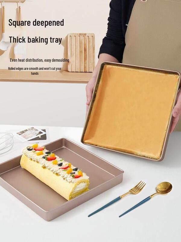 Zhaoran 11-Zoll quadratische Backform aus Kohlenstoffstahl