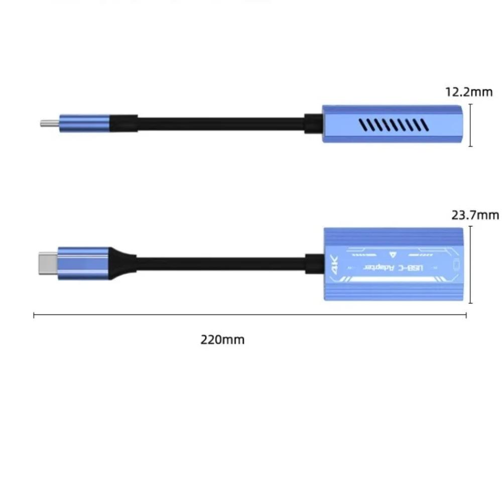 USB C To C Video Converter 4K@60Hz Display Adapter with PD 100W for Laptop Switch To XREAL/VITURE One/RayNeo AR Glasses Monitor