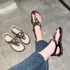 Sandals For Women Without Heel Flip Flops Sandal Woman Flat-heeled With Young On Sale Shoes Rhinestone Shoe Summer New 2025 Hot