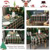 Green Plaid Tablecloth Christmas Checkered Washable Rectangular Table Covers for Farmhouse Christmas Party Dinner Holiday Decors