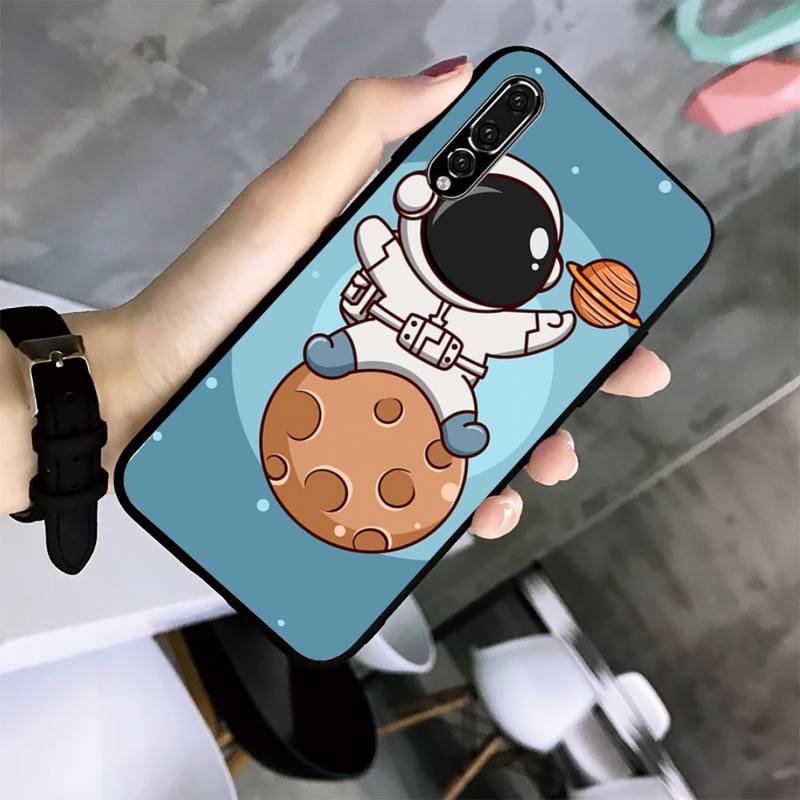 

Чехол для телефона с рисунком космонавта для Huawei G7 G8 P7 P8 P9 P10 P20 P30 Lite Mini Pro P Smart Plus Cove Fundas p40lite