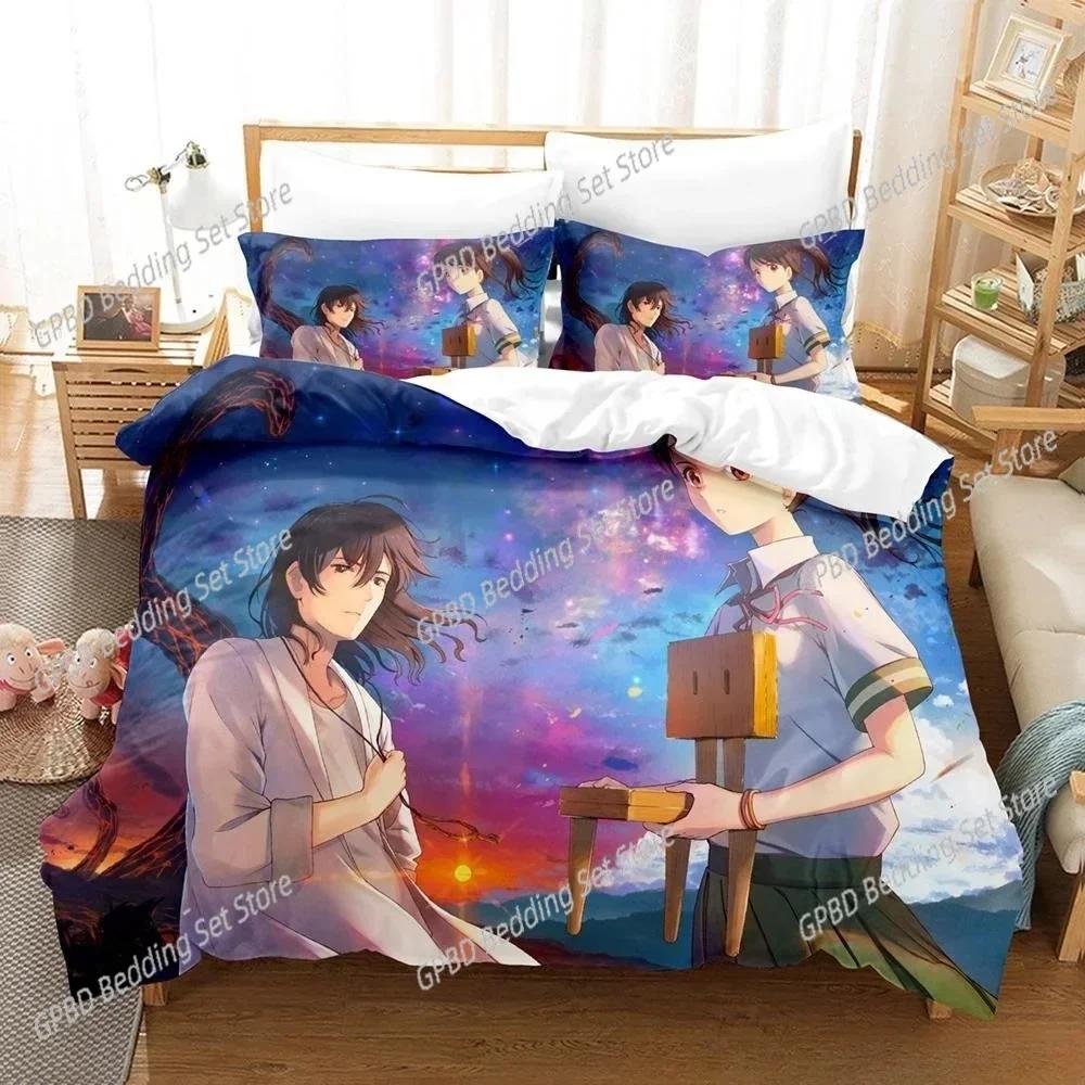 Luxury New 3D Print Anime Suzume no Tojimari Bedding Set Single Twin Full Queen King Size Bed Set Bedroom Duvet cover Sets
