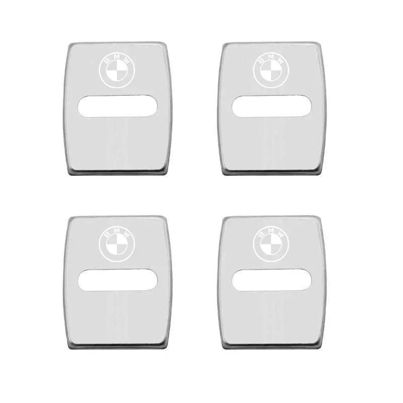 BAGV1 Car Sticker 4Pcs Titanium Alloy Car Door Lock Protective Cover For BMW E46 E90 E60 F30 F10 E39 E36 F20 G20 G30 E92 E87 E91 X5 E7