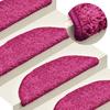Step Mats 15 pcs. 56 x 17 x 3 cm Pink Semi Round