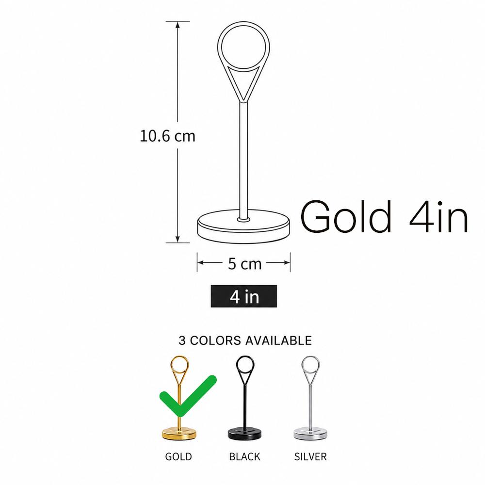 Kreativer Metallhalter für Hochzeiten Vertikaler Schreibtisch-Notizhalter Zeremonie zur Graduierung Konferenz Restaurant Hotel Kennzeichenhalter