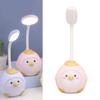 LED Desk Lamp USB Charging Eye   Flexible Color Night Light with Cute Chicken Base