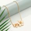 Elegant Fairy White Flower Patchwork Necklace for Women - Light Luxury Clavicle Chain, Versatile Niche Design Jewelry