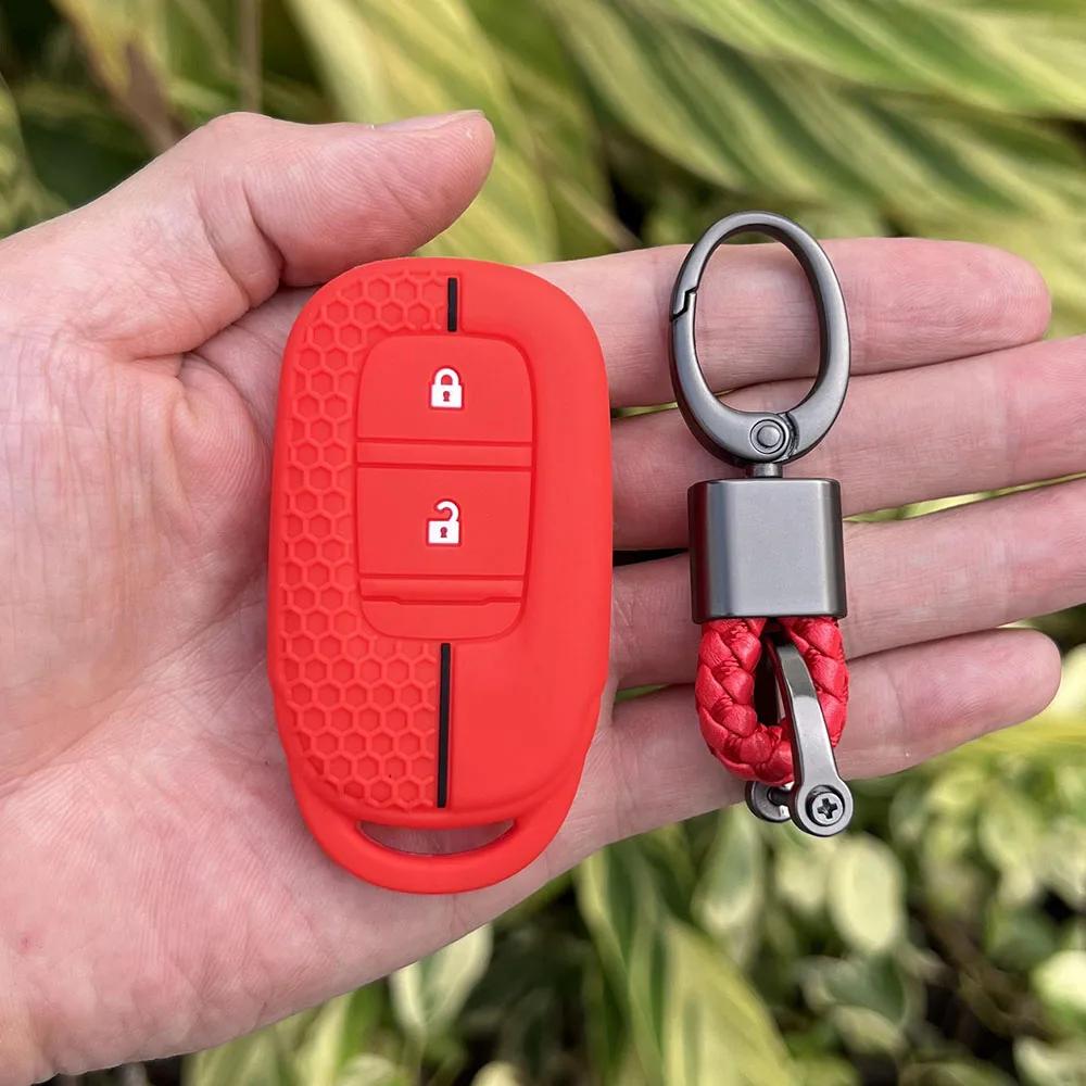 Silicone Car Key Case Fob Keychain for Honda Civic CRV HRV Accord Pilot Fit Freed Vezel Odyssey 2018 - 2022 Rubber Remote Cover