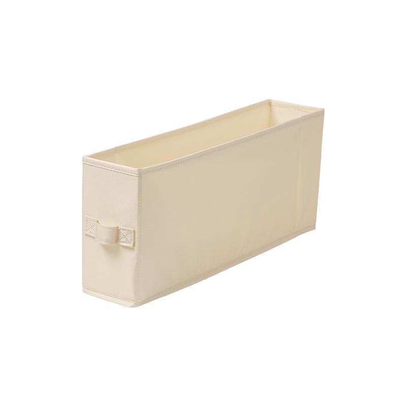 Anqin Foldable Narrow Storage Box - White Fabric