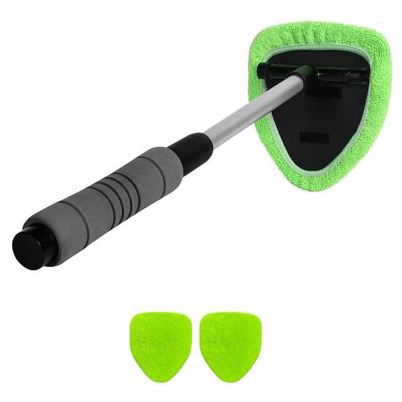 Telescopic Microfiber Car Window Cleaning Brush & Scraper
