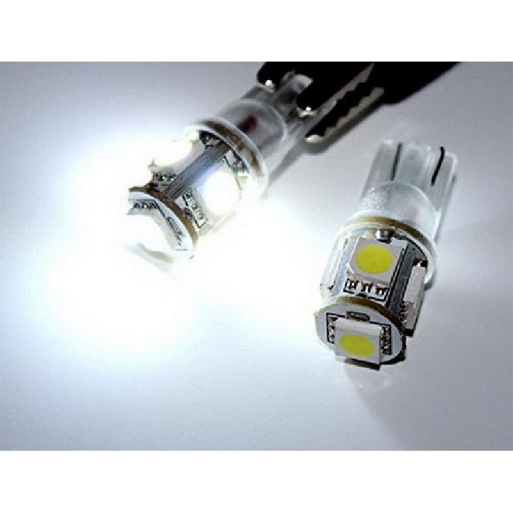 10 Pieces 5-SMD 168 194 2825 LED Bulbs For Car Interior, Parking, License Lights