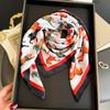 European and American imitation silk printing silk scarf square scarf high-end shawl sunscreen neck professional scarf headscarf scarf