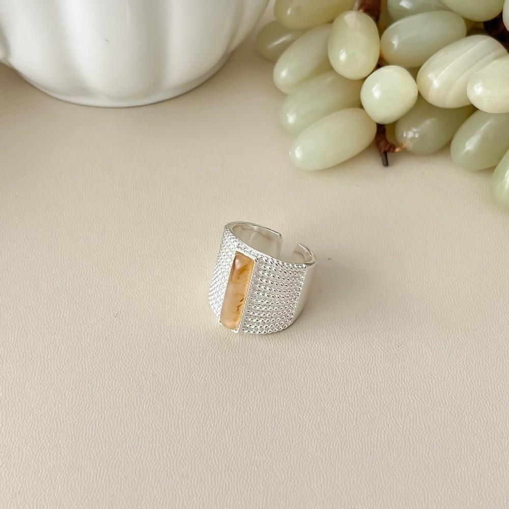 Creative Amber Open Finger Rings Natural Opening Rings Fashion Finger Rings  Women